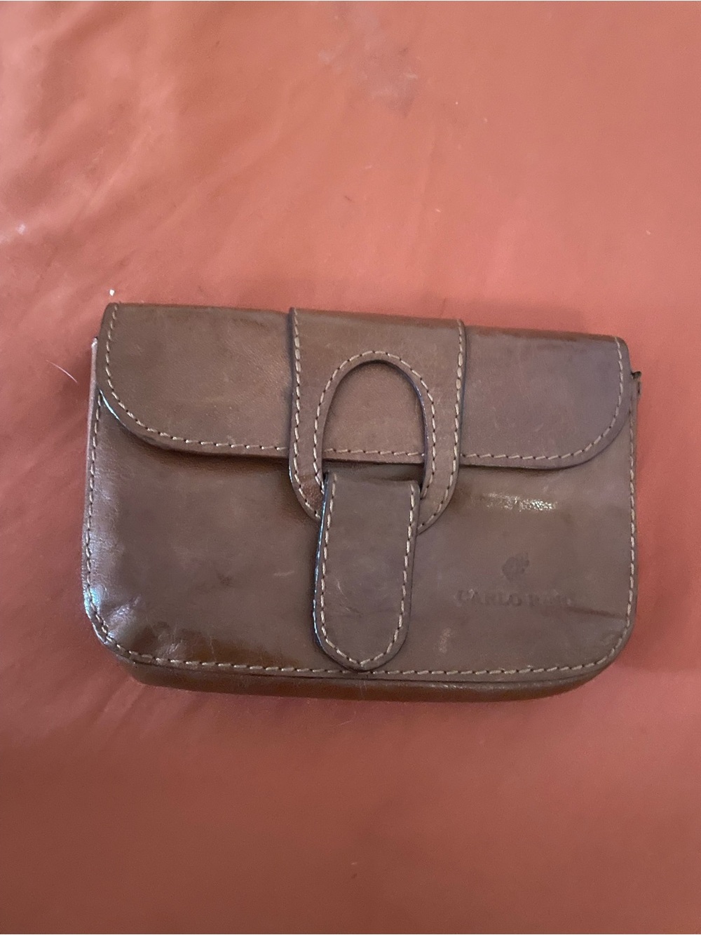 Leather Brown Women's Snap-Closure Wallet